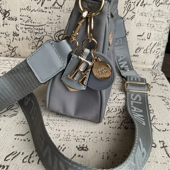 River Island Gray Crossbody Bag with Gold Accents - Picture 2 of 7